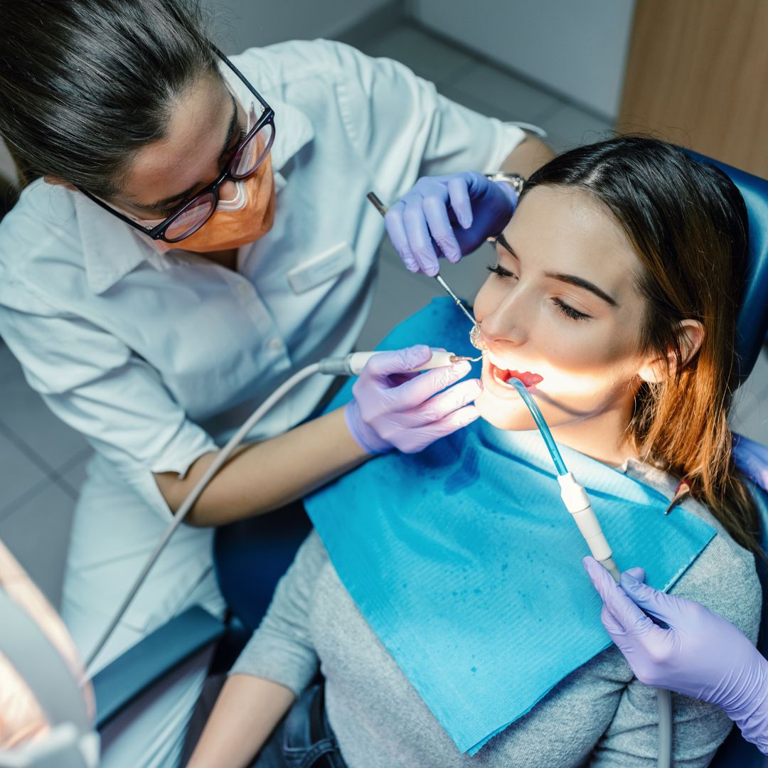 woman at dentist office