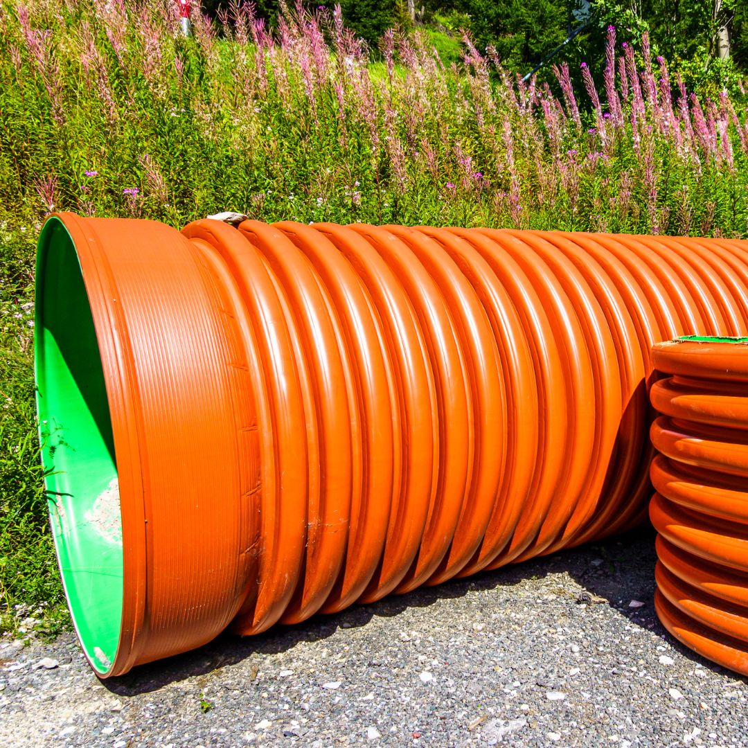 large orange tubing